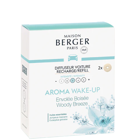 AROMA WAKE-UP Car Fragrance Refill - Set of 2 Discs by Maison Berger