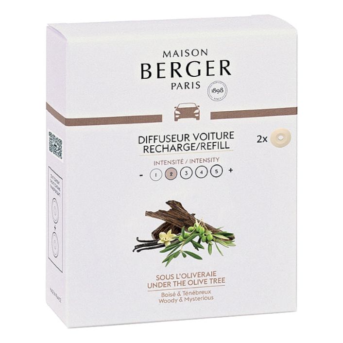 UNDER THE OLIVE TREE Car Fragrance Refill - Set of 2 Discs by Maison Berger