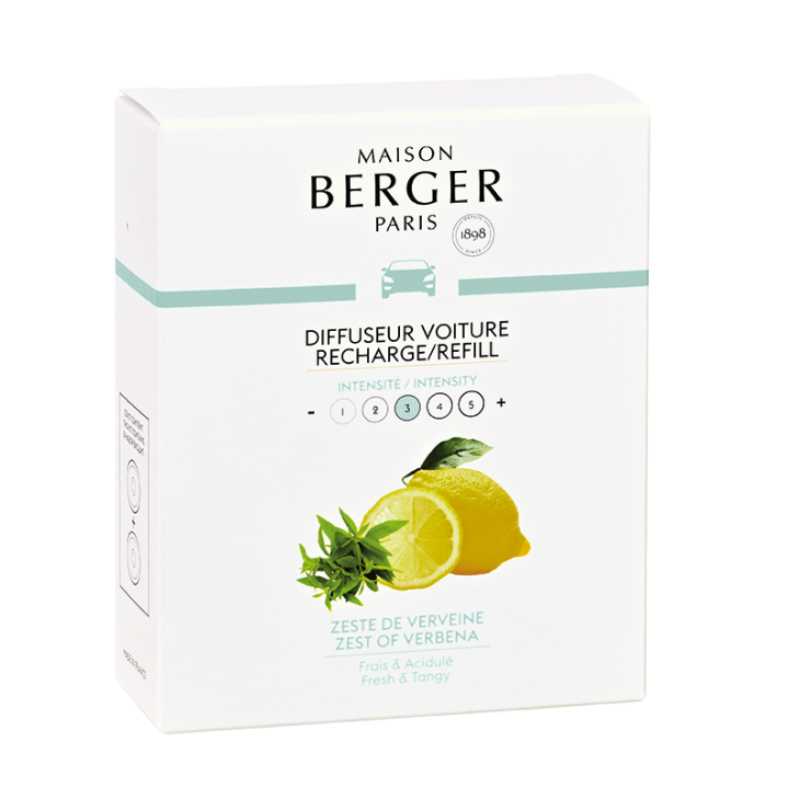 ZEST OF VERBENA Car Fragrance Refill - Set of 2 Discs by Maison Berger