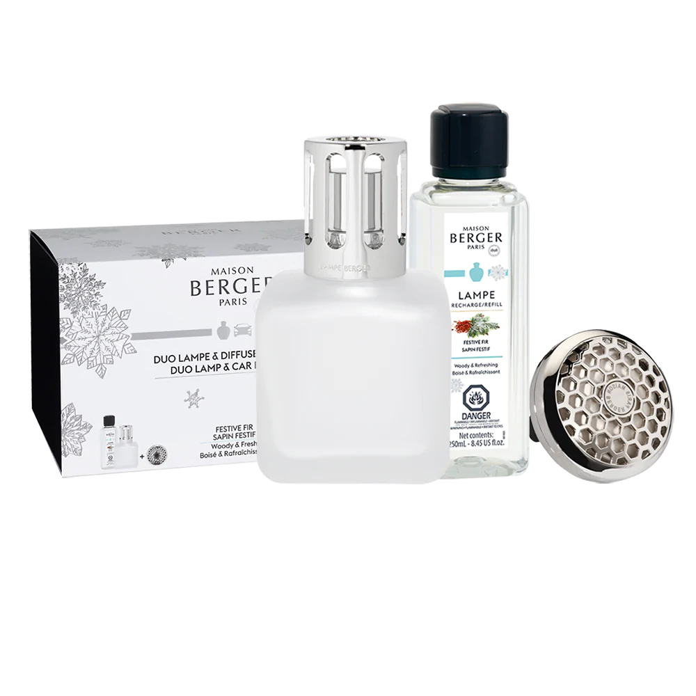 Frosted Christmas Lampe Gift Set AND Car Diffuser By Maison Berger-SALE
