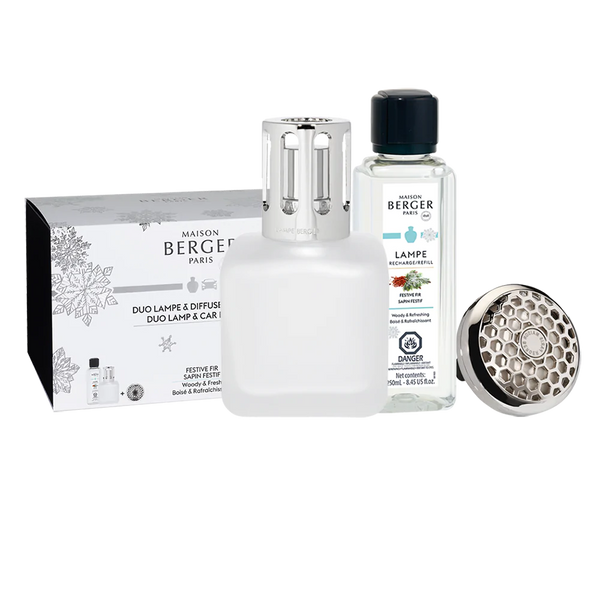 Frosted Christmas Lampe Gift Set AND Car Diffuser By Maison Berger-SALE