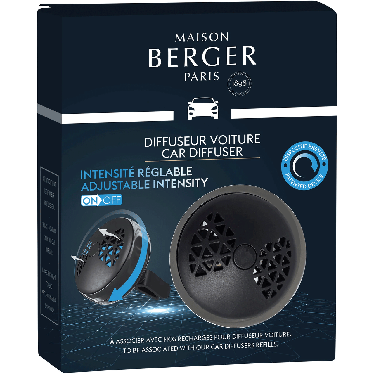 SmartTek Parfum Berger Black Car Diffuser Holder - Holder Only