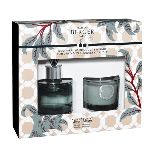 VELVET OF THE ORIENT ADAGIO Candle and Diffuser Gift Set By Maison Berger SALE