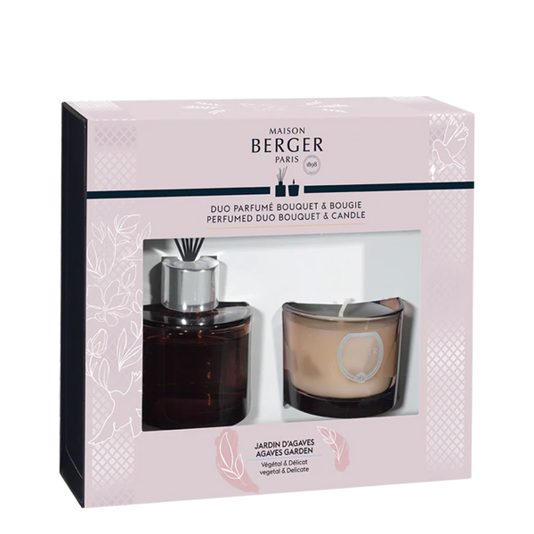 AGAVE GARDEN JOY Candle and Diffuser Gift Set By Maison Berger SALE