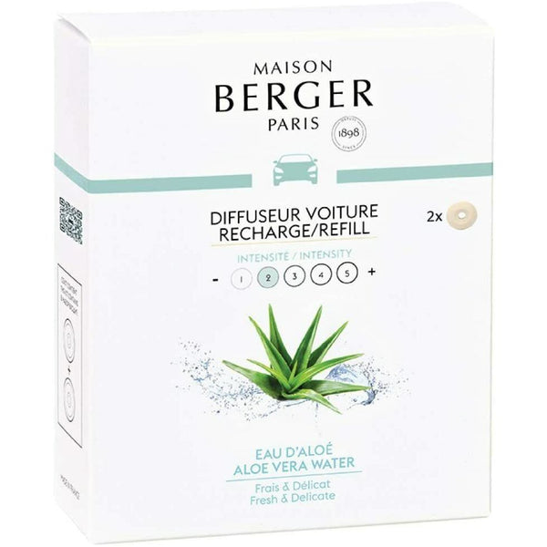 ALOE VERA WATER Car Fragrance Refill - Set of 2 Discs by Maison Berger