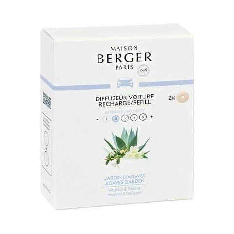 AGAVE GARDENS Car Fragrance Refill - Set of 2 Discs by Maison Berger