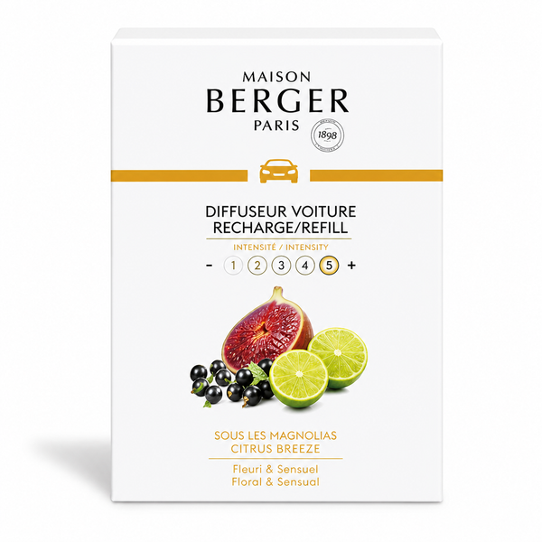 CITRUS BREEZE Car Fragrance Refill - Set of 2 Discs by Maison Berger