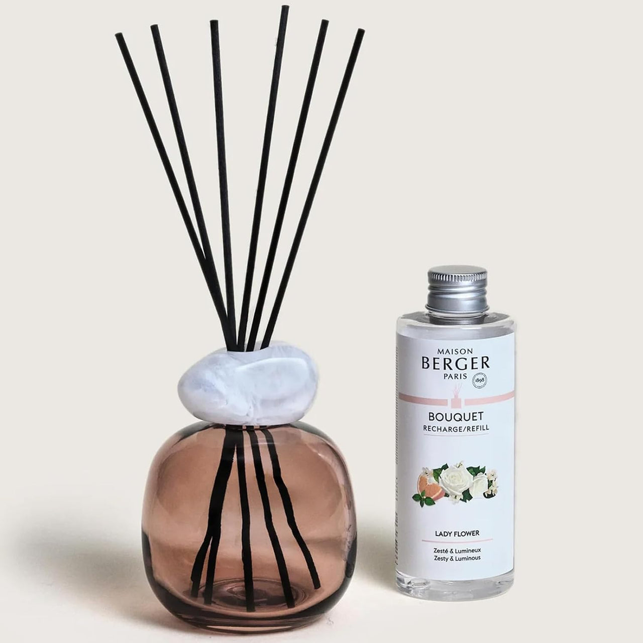 LADY FLOWER Premium Mineral Reed Bouquet Diffuser by Parfum Lampe Berger - SALE
