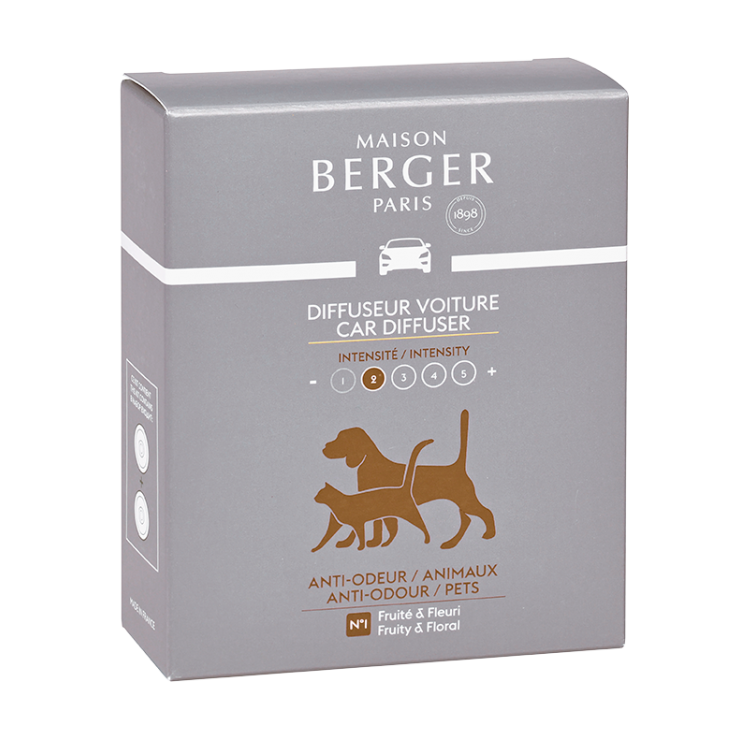 ANTI-PET ODOR Car Fragrance Refill - Set of 2 Discs by Maison Berger