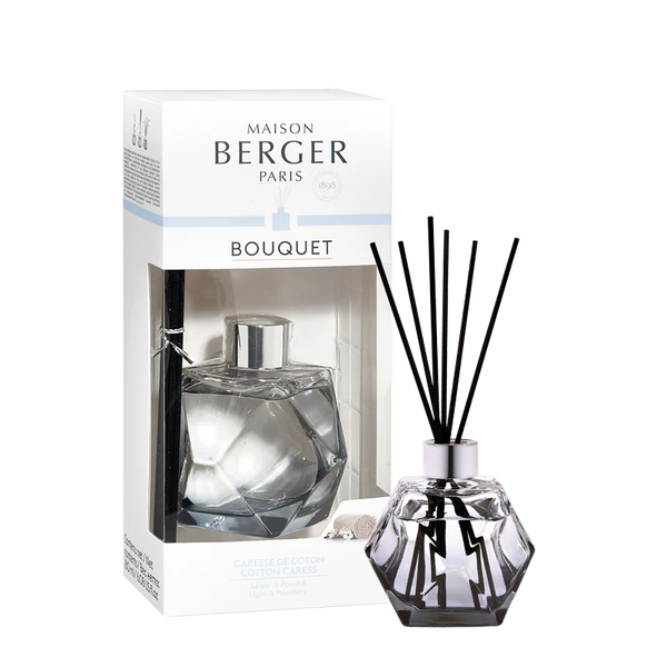 Geometry Cotton Black Caress Reed Diffuser by Maison Berger - SALE