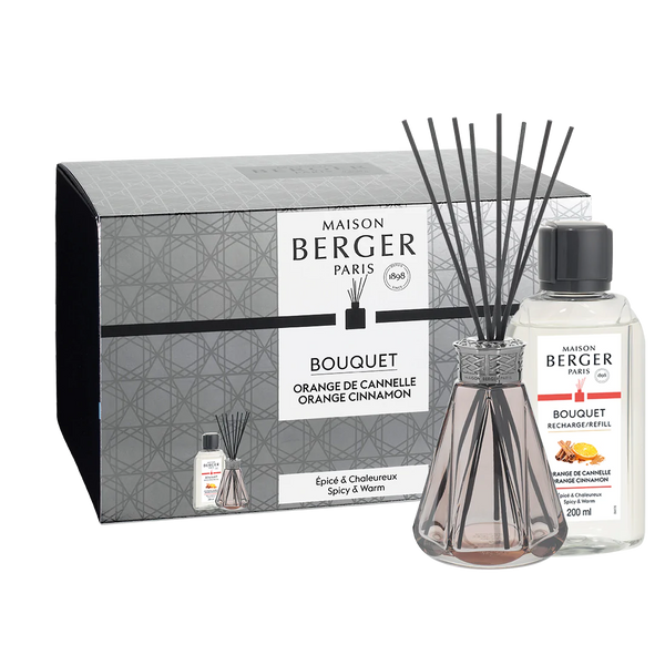 Pyramide Pink with Orange Cinnamon Reed Diffuser by Maison Berger - SALE
