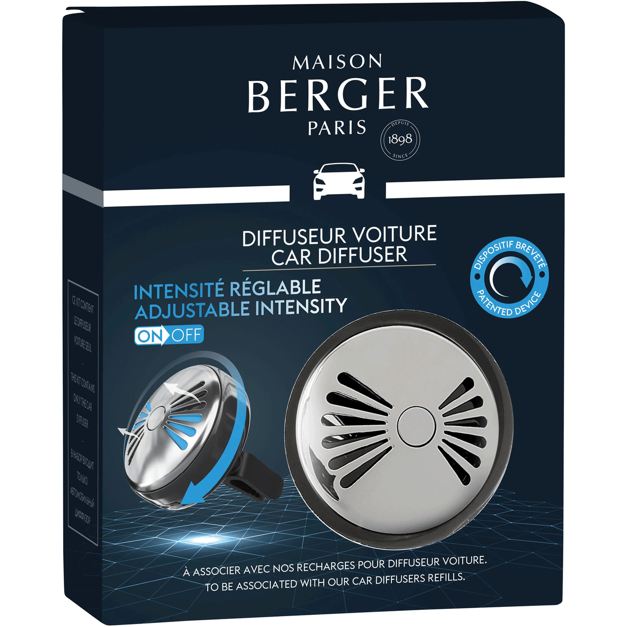 SmartTek Parfum Berger Silver Car Diffuser Holder - Holder Only – Lampe  Store Authorized Maison Berger Dealer